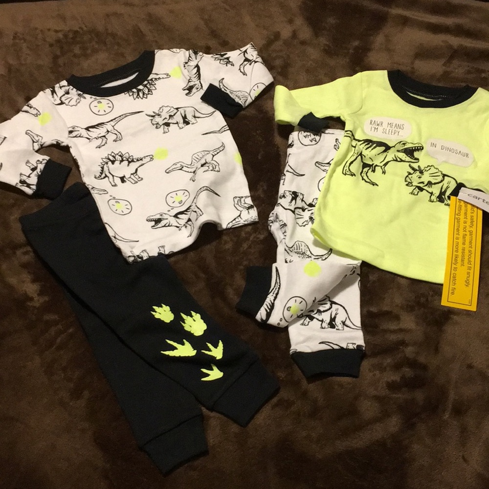 Carter’s Dinosaur 4 Pc Set 6 Mos NWT - Picture 2 of 7